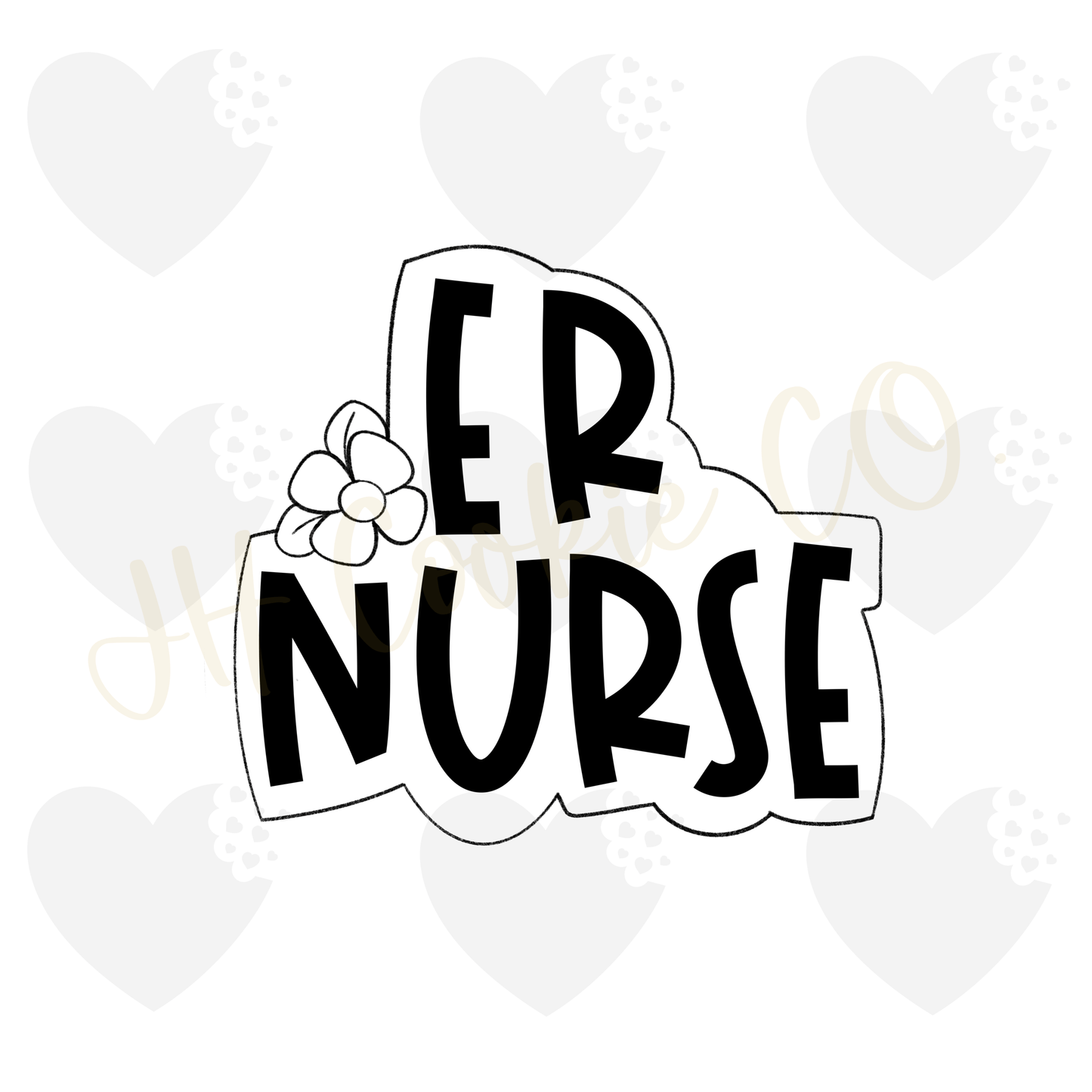 Floral ER Plaque (2022) - Cookie Cutter