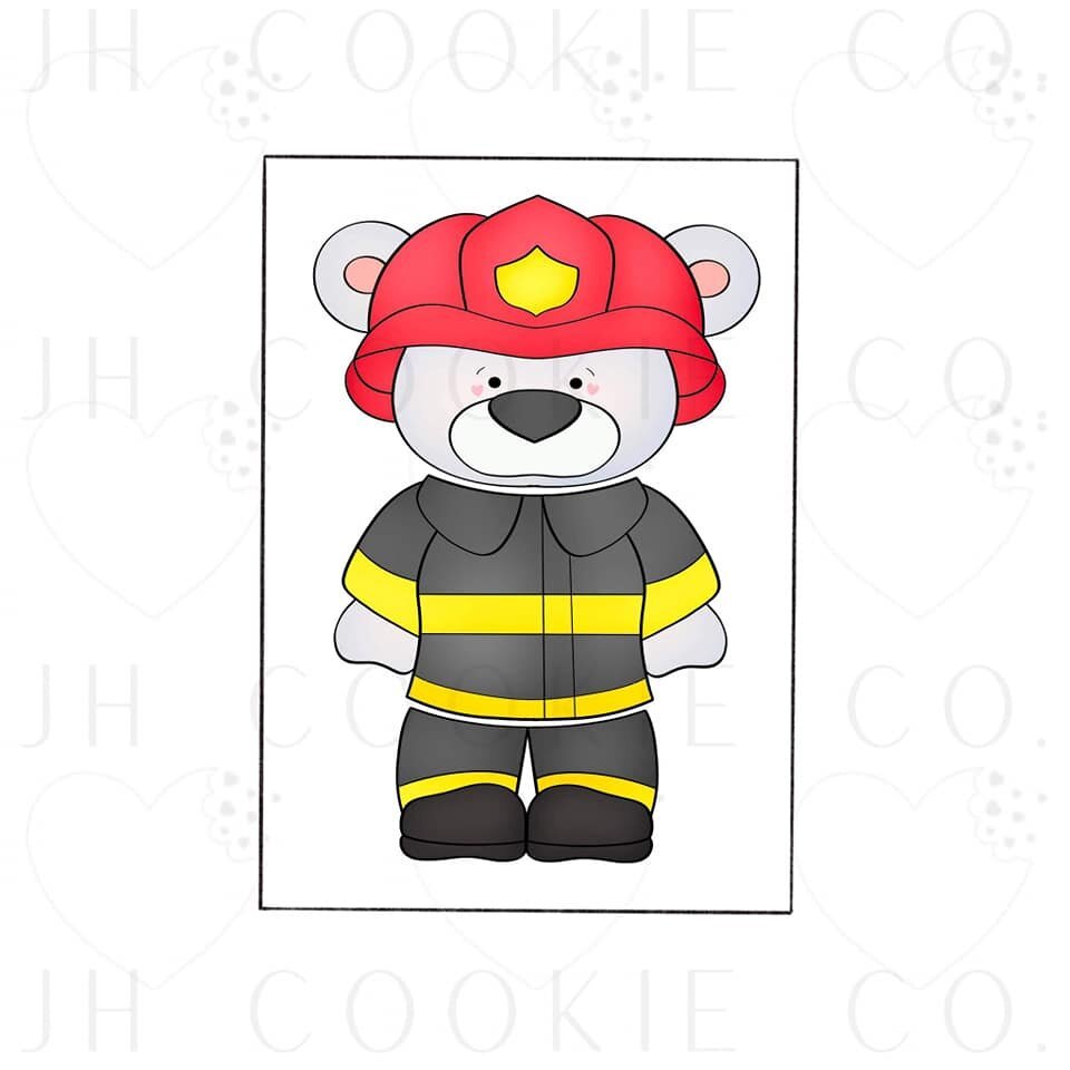 Firefighter Bear - Cookie Cutters