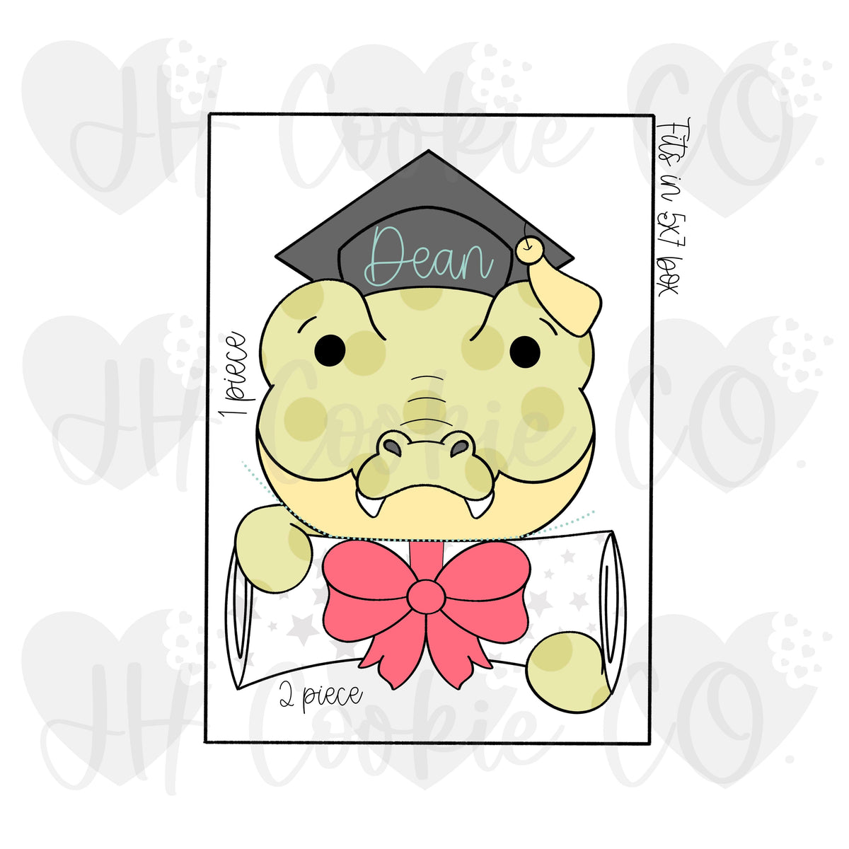2 Piece Grad Mascot Set Gator - Cookie Cutter