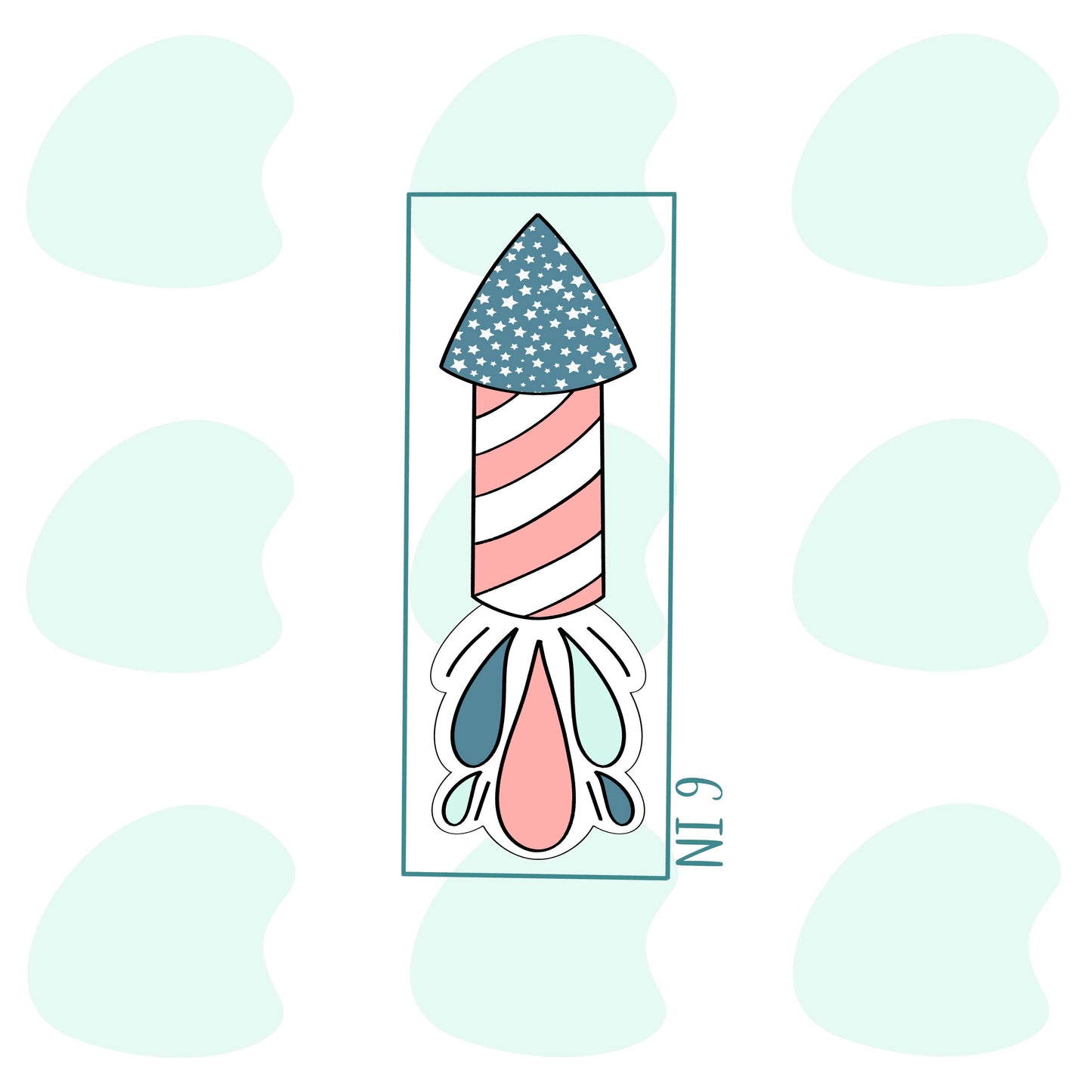 Skinny Firework Stick 6 Inch - Cookie Cutter