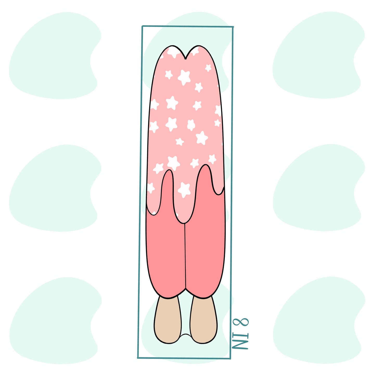 Skinny Double Pop Stick 8 Inch - Cookie Cutter