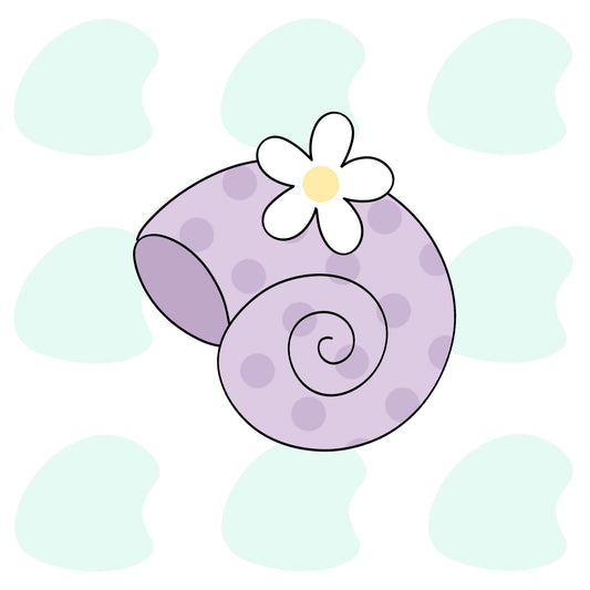 Little Mermaid Floral Spiral Seashell - Cookie Cutter