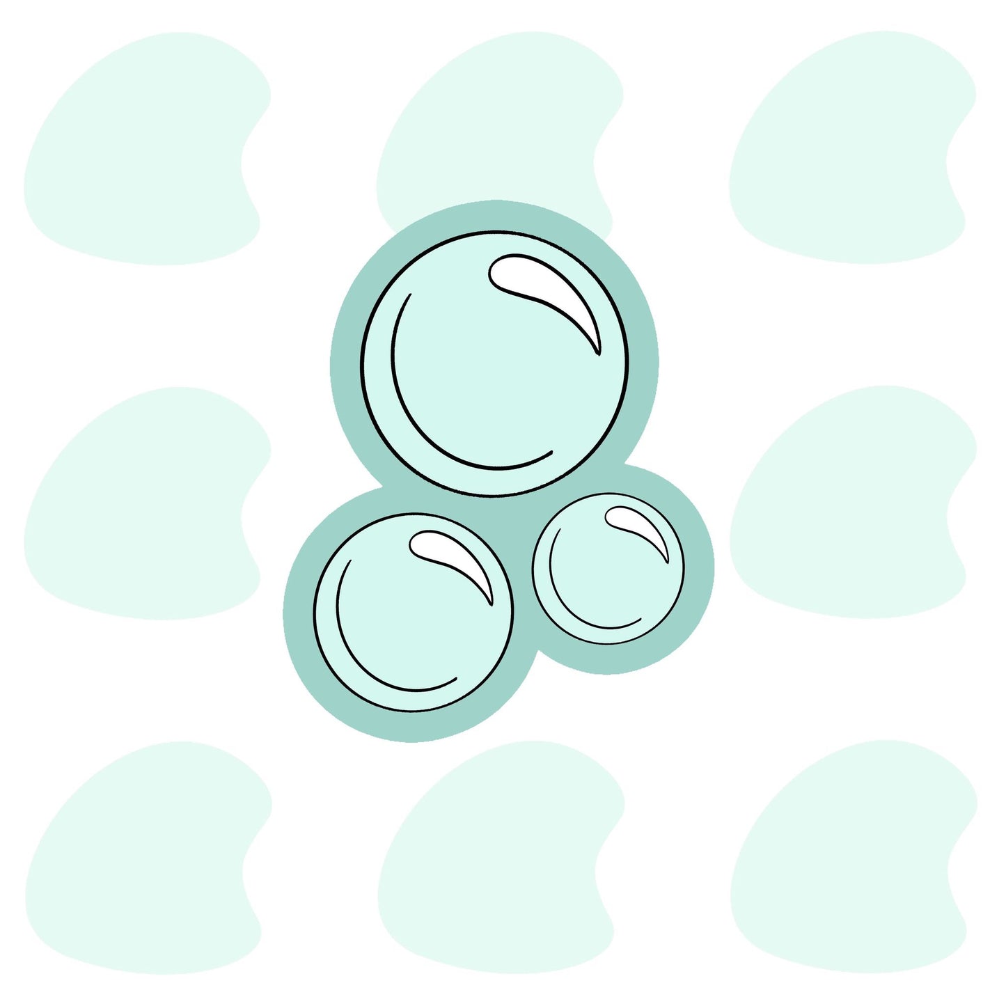 Little Mermaid Bubbles- Cookie Cutter