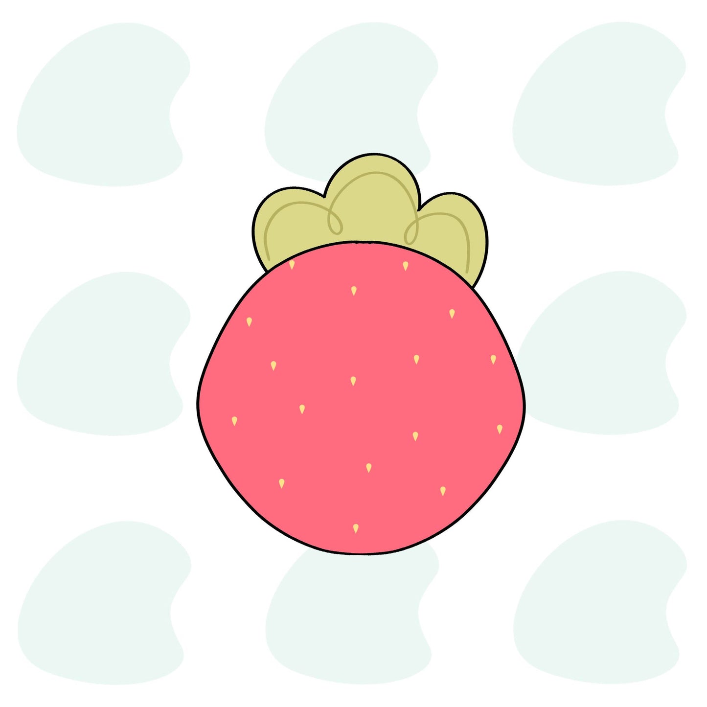 Modern Strawberry - Cookie Cutter