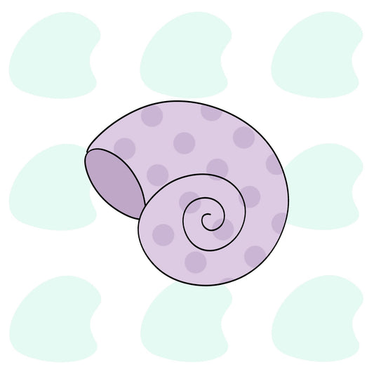 Little Mermaid Spiral Seashell - Cookie Cutter