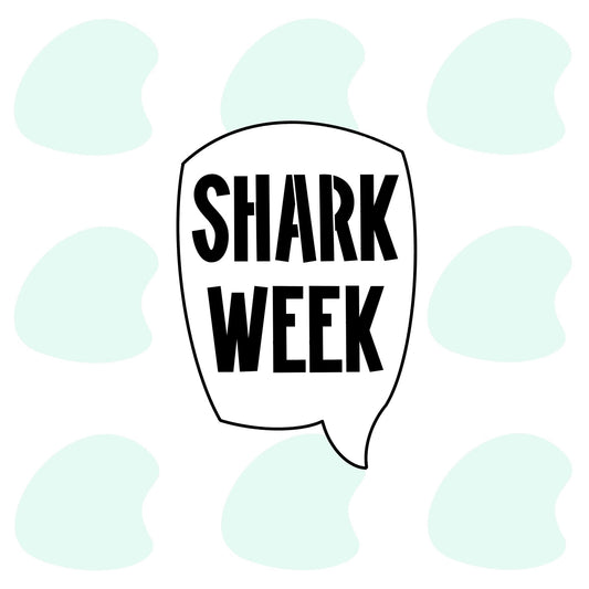 "Shark Week" plaque Stencil