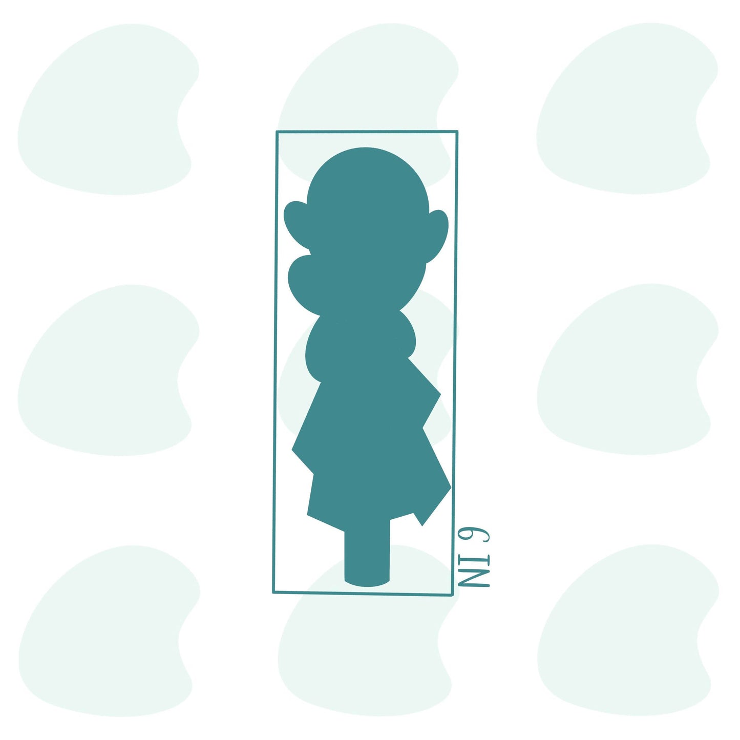 Skinny Ghost Cookie Pop 6in - Cookie Cutter
