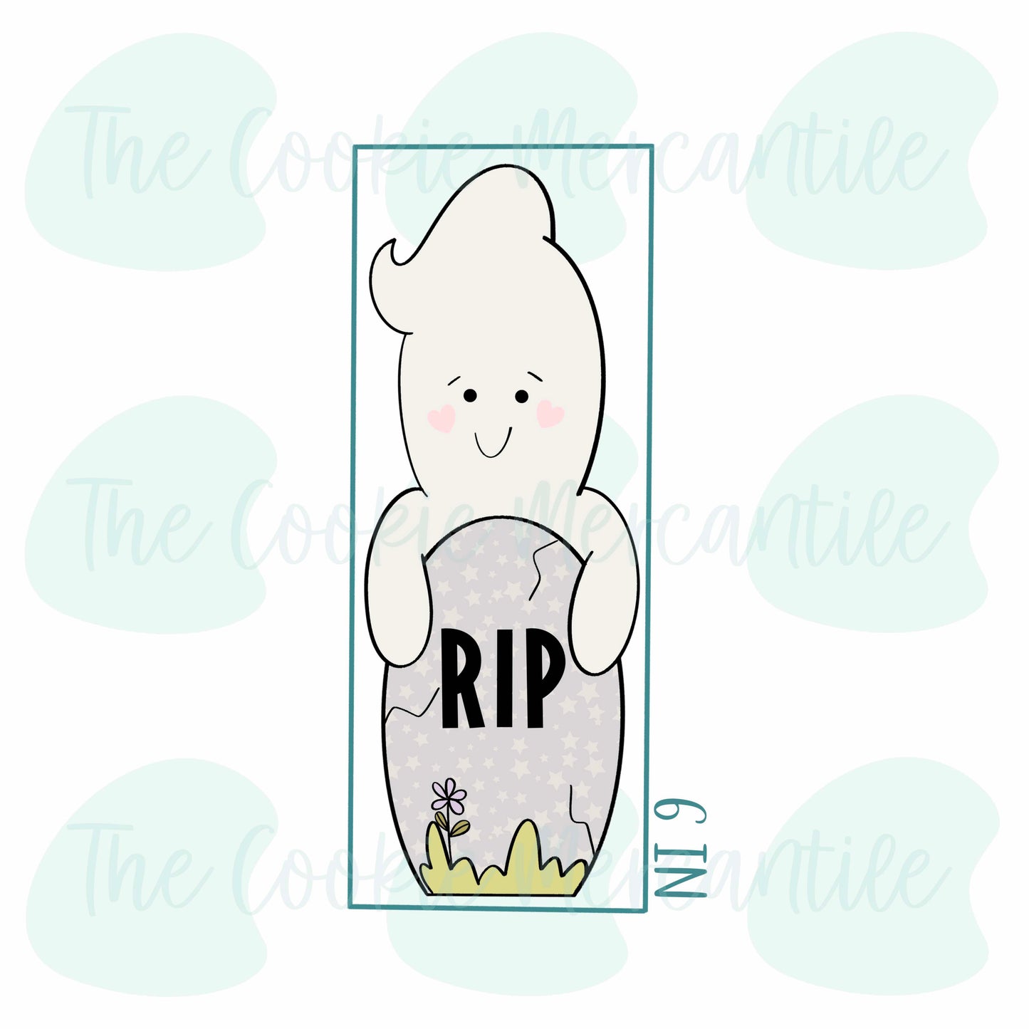 Skinny Ghost Tombstone 6in - Cookie Cutter