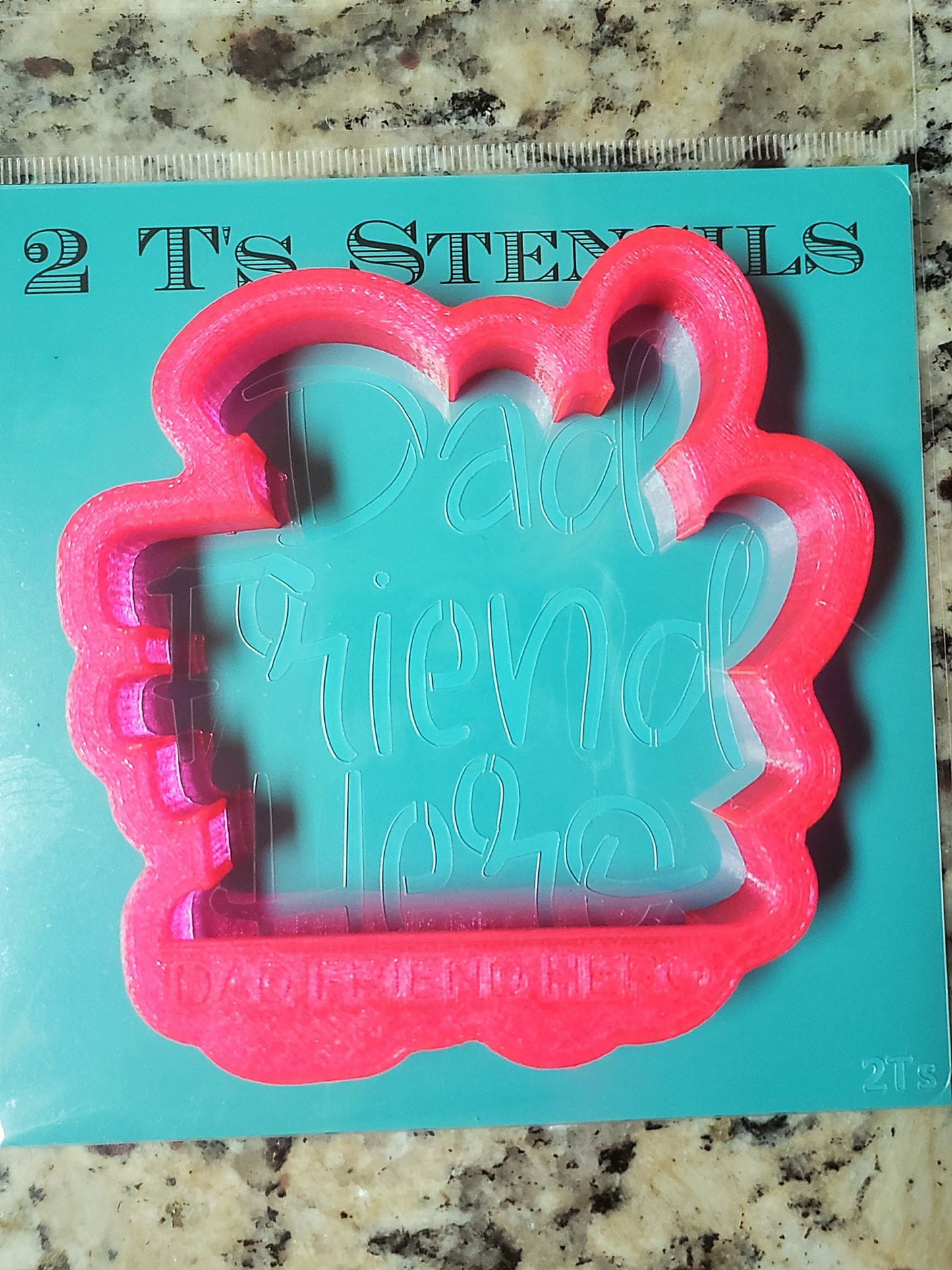 (for the 4in) Dad Friend Hero plaque Stencil