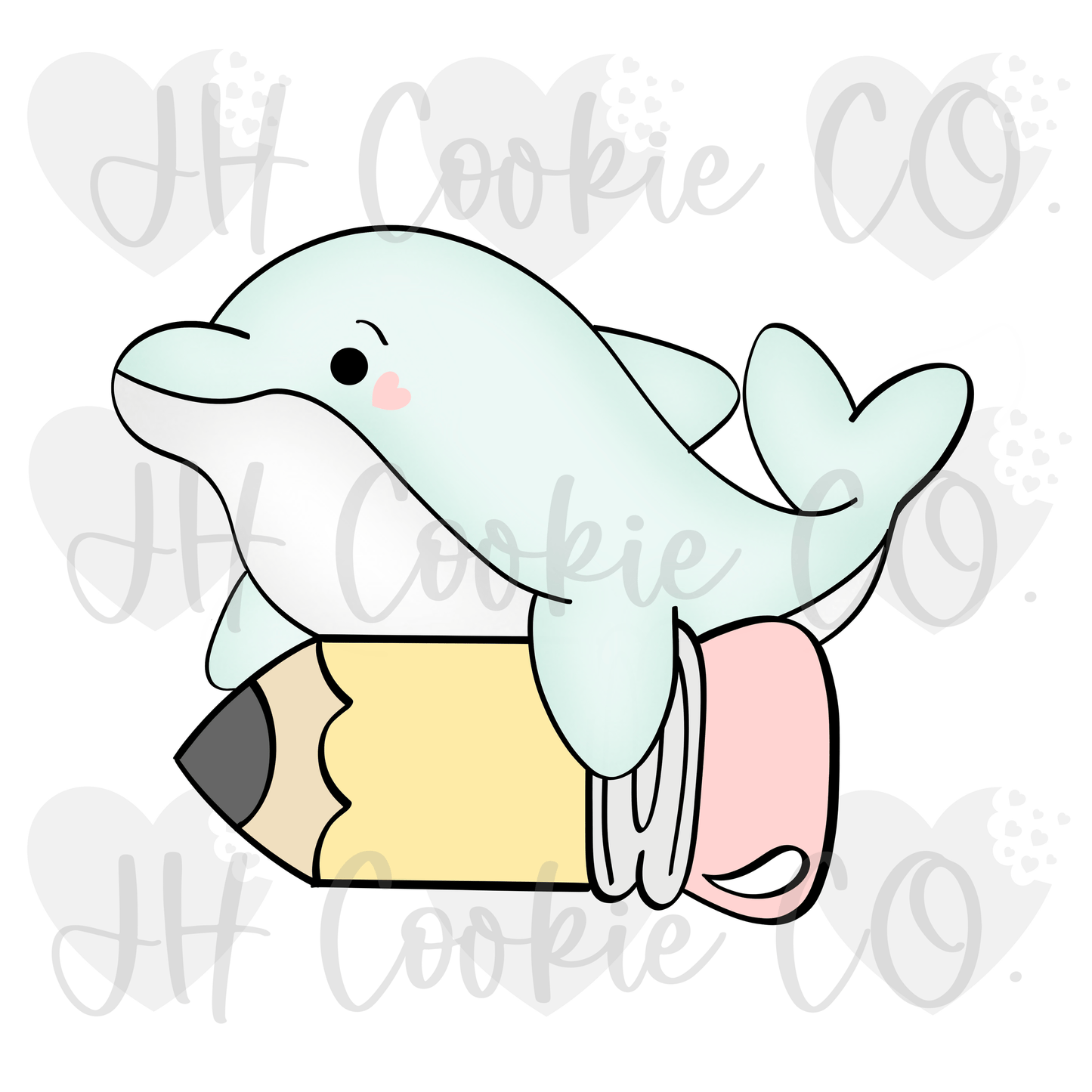Dolphin Pencil Plaque (2022) - Cookie Cutter