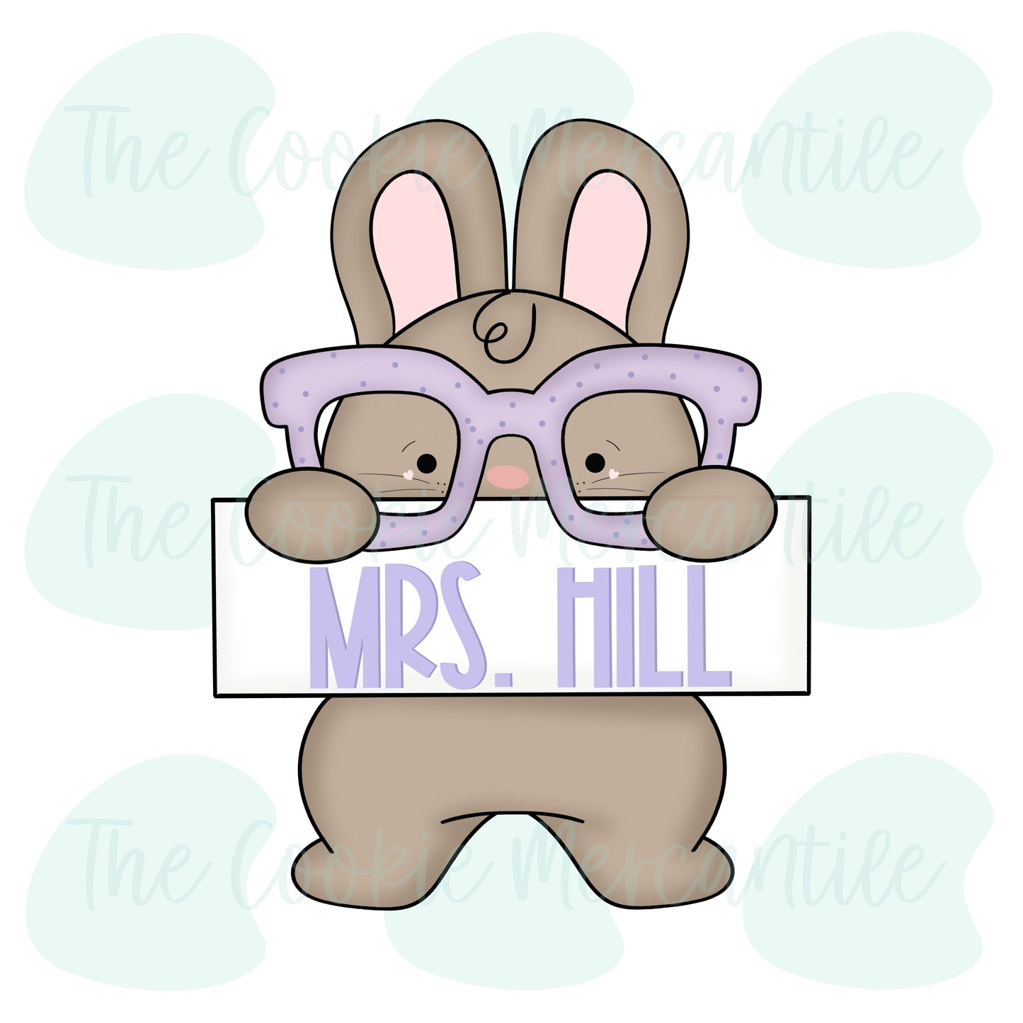 Nerdy Bunny Plaque 2025 - Cookie Cutter