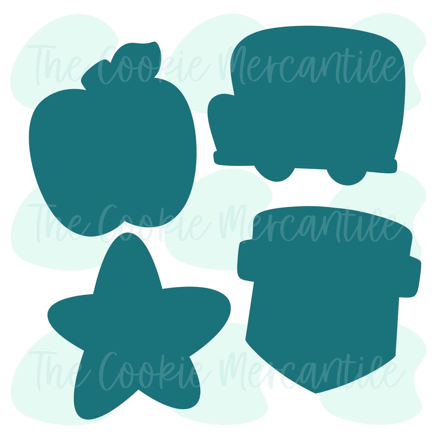 Frosted School Set - Cookie Cutters