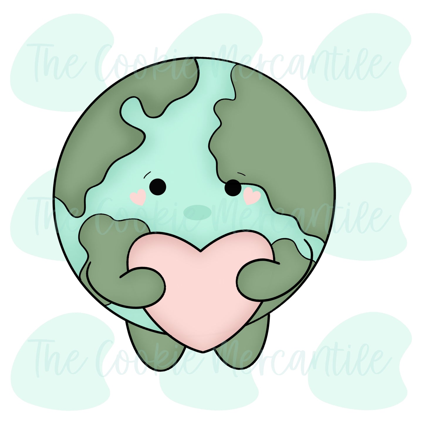Earth Holding Heart - Cookie Cutter
