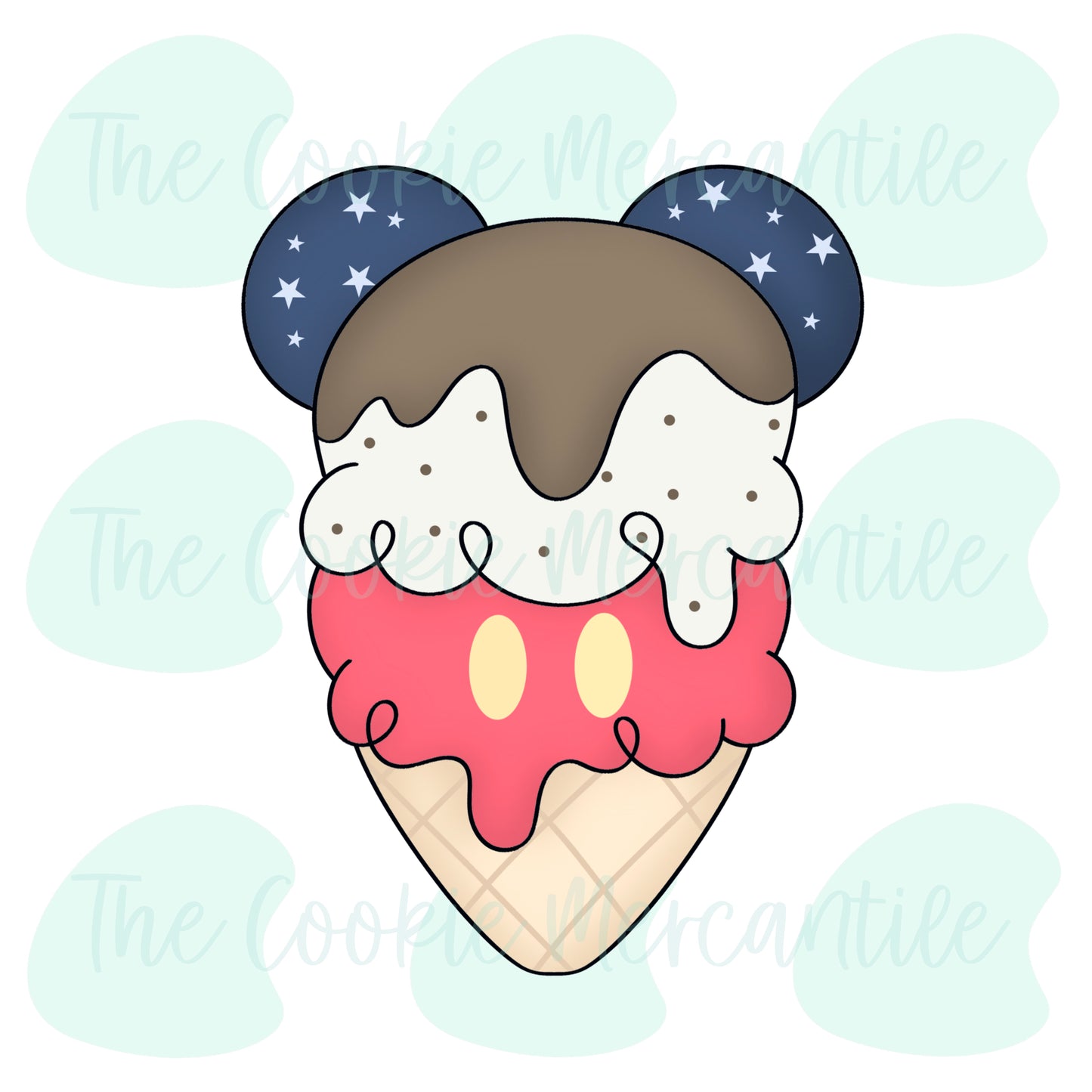 Mouse Ice Cream Cone - Cookie Cutter