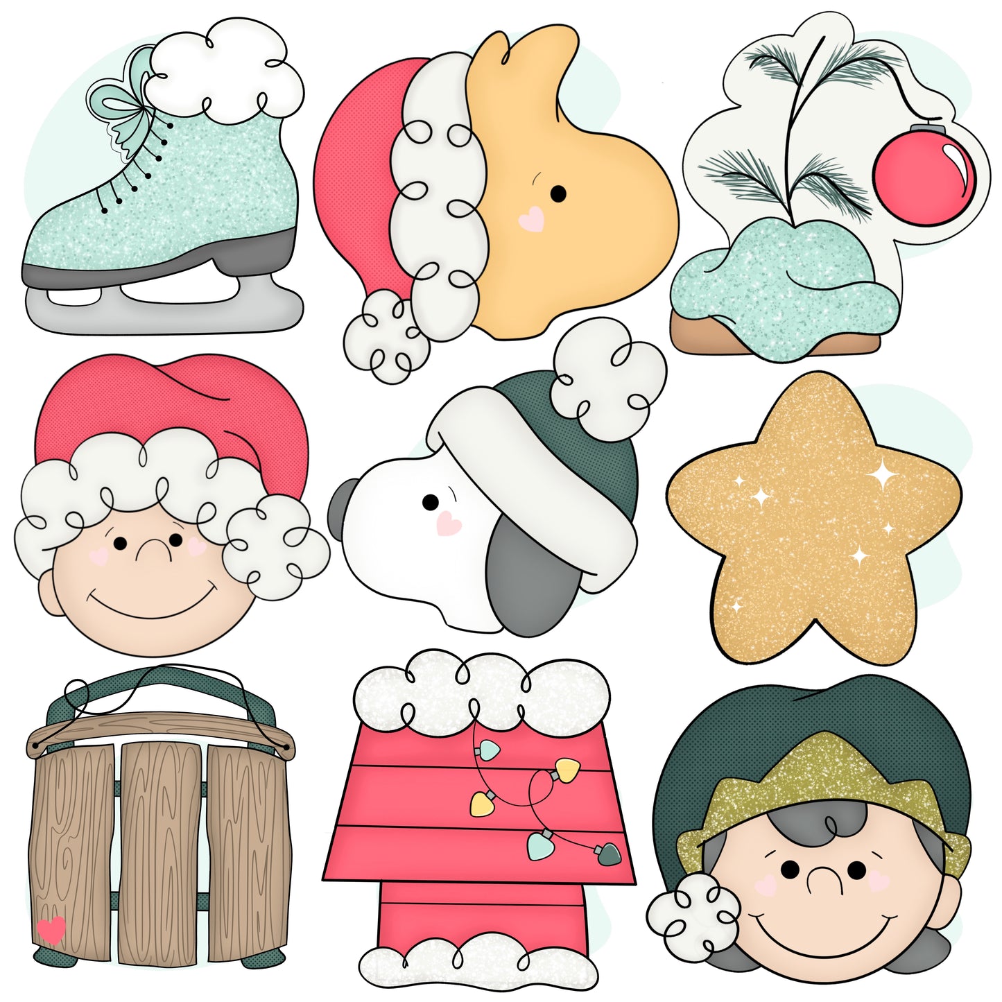 Christmas Peanuts Set - Cookie Cutters