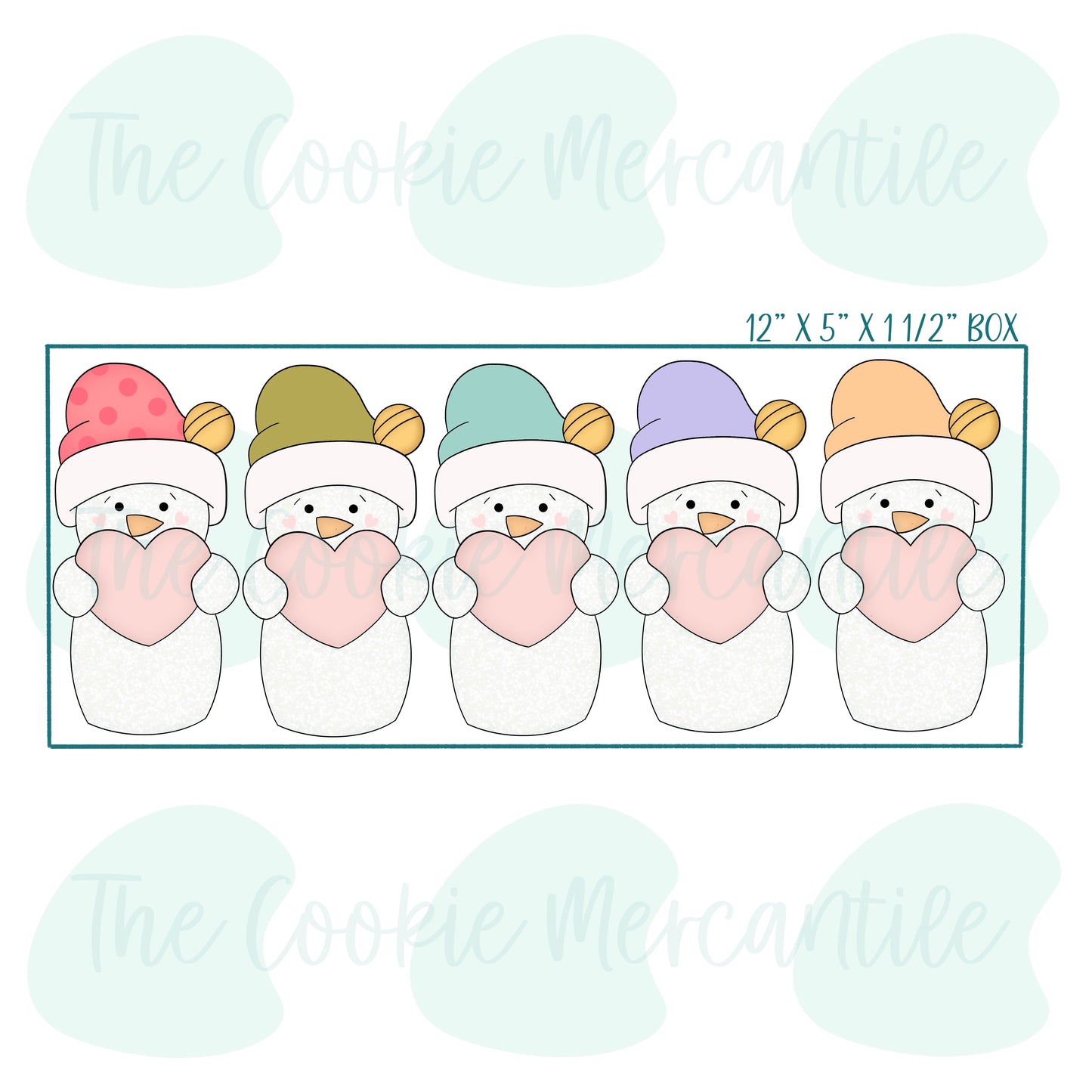 Snowman Heart Stick - Cookie Cutter