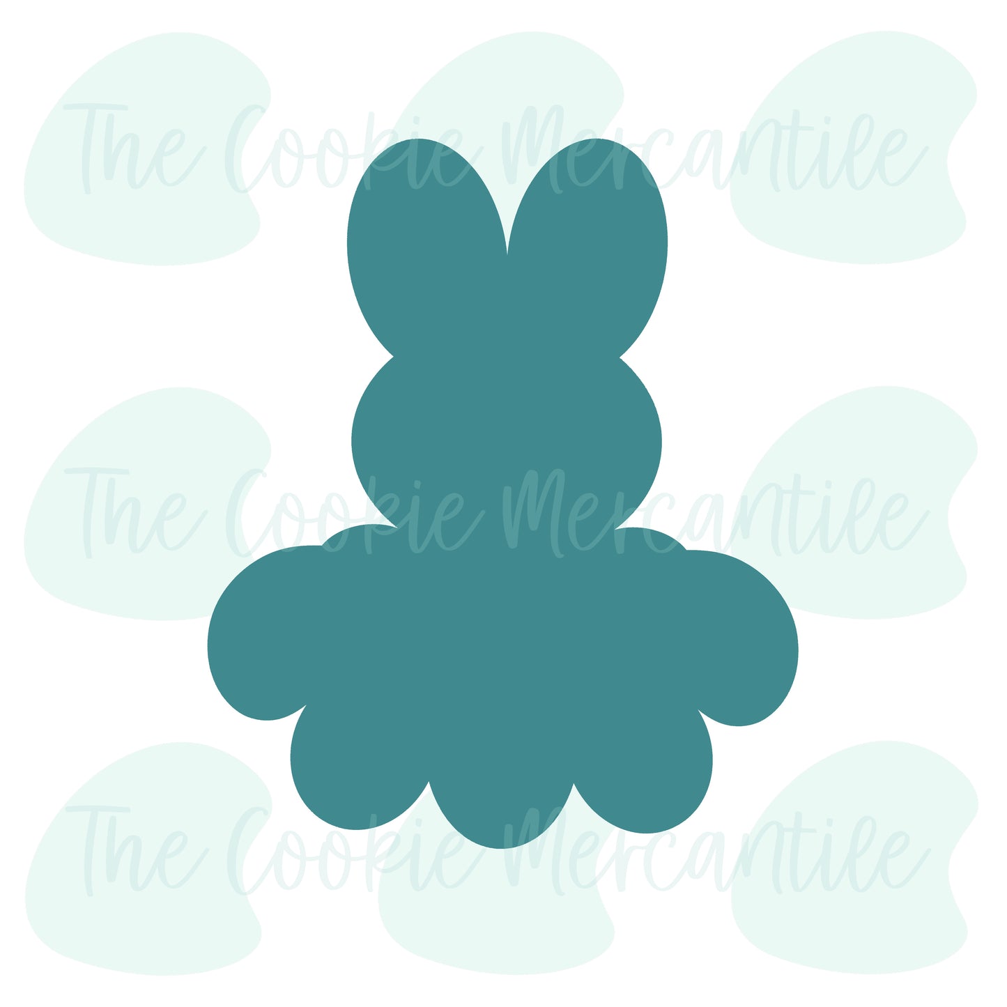 Bunny Peeping Over Flower - Cookie Cutter