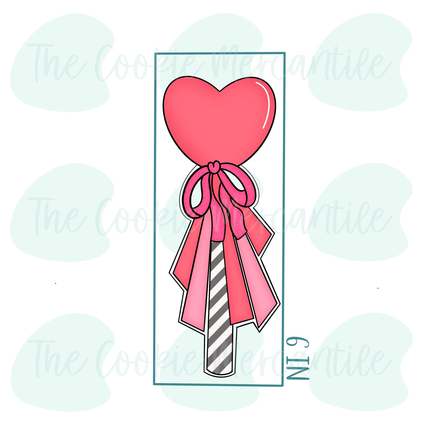 Skinny Heart Cookie Pop Stick - Cookie Cutter