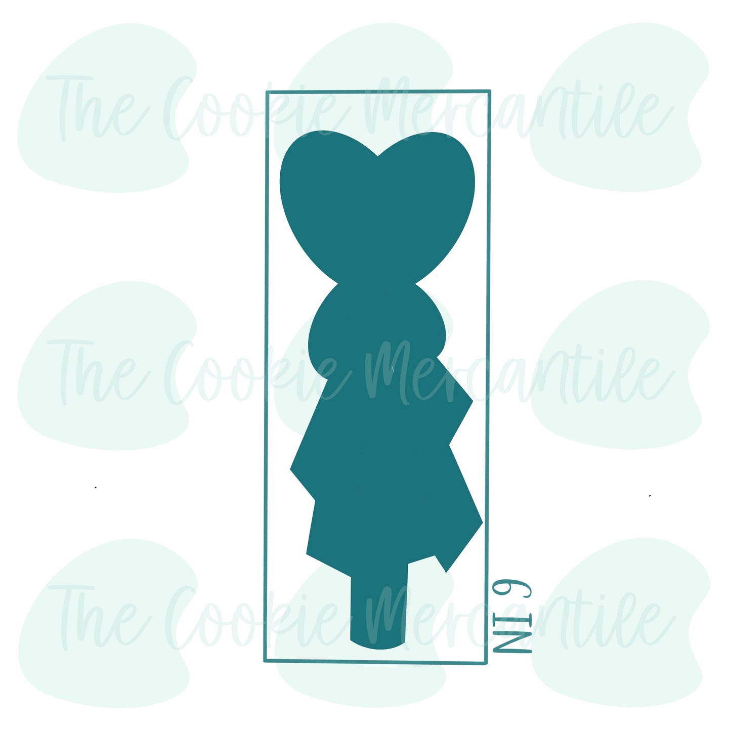 Skinny Heart Cookie Pop Stick - Cookie Cutter