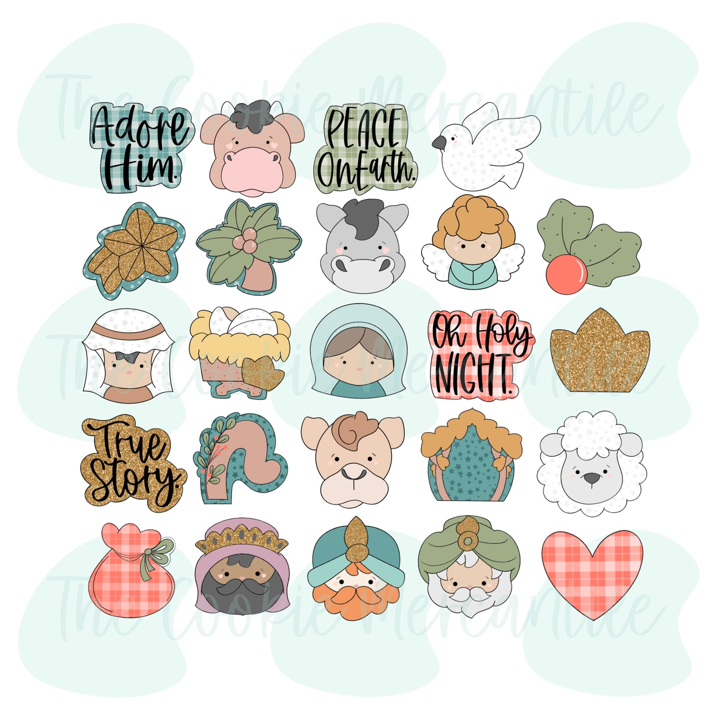 Nativity Advent Calendar 24 Piece Set - Cookie Cutters