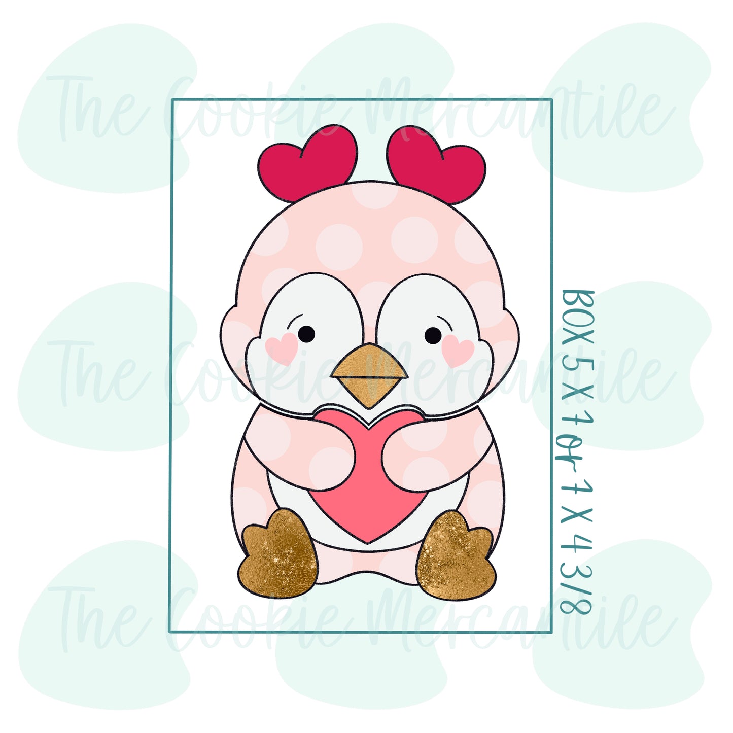 Valentine Penguin 2 Piece Set - Cookie Cutter