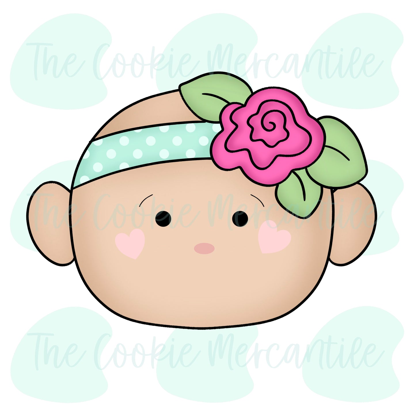 Floral Baby Face - Cookie Cutter
