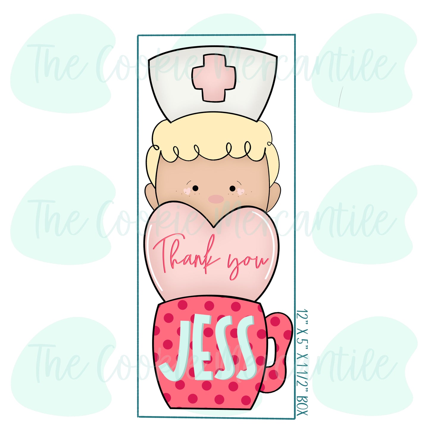 Curly Hair Boy Nurse Stackable Set - Cookie Cutter