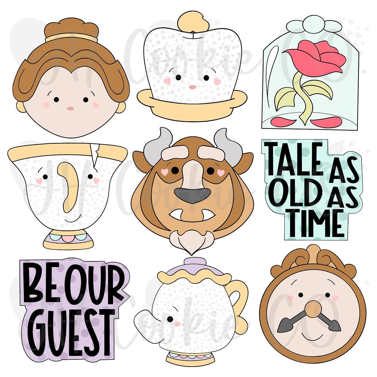 Beauty and Beast 9 Piece Set 2023 - Cookie Cutter