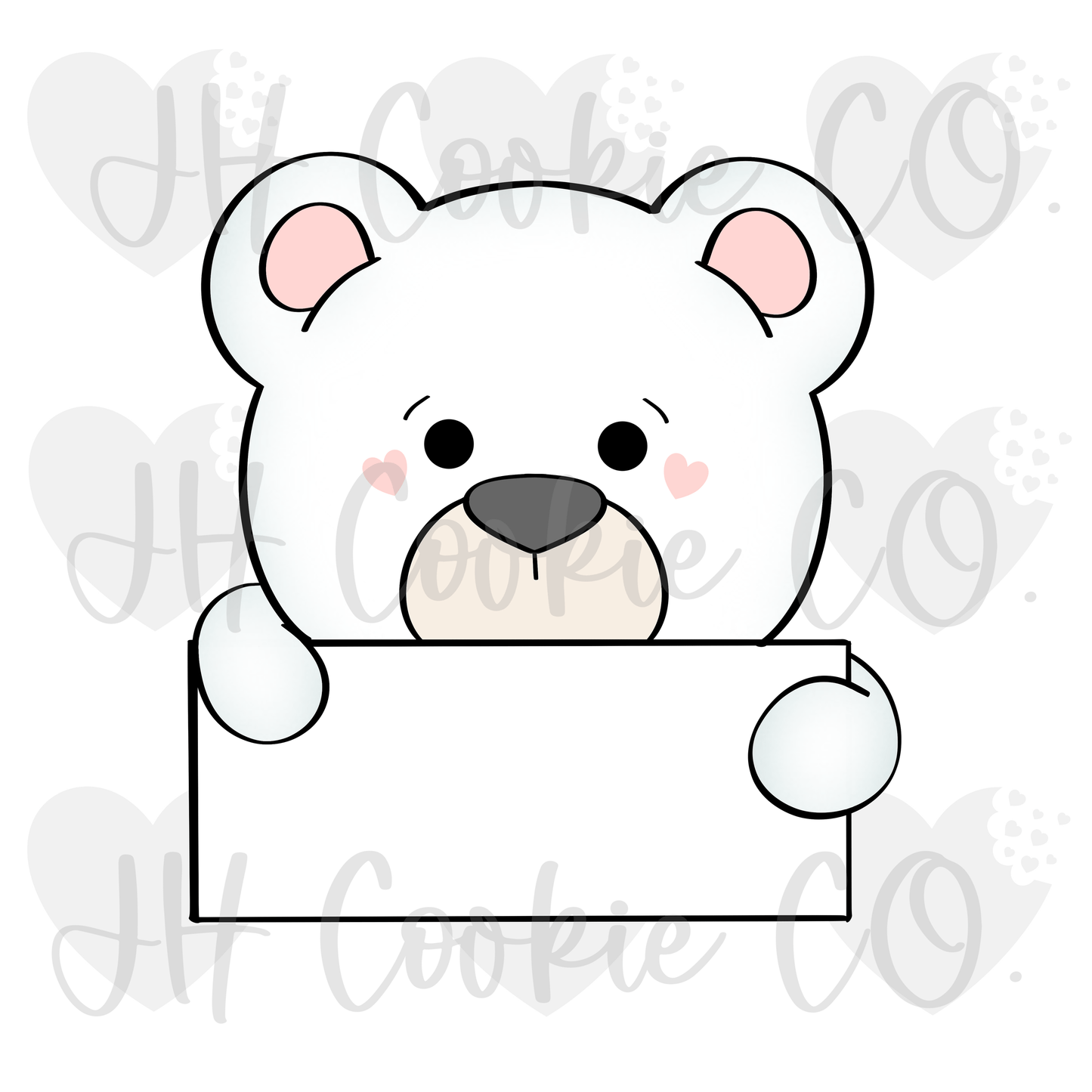 Bear/ Polar Bear Name Plaque (2022) - Cookie Cutter