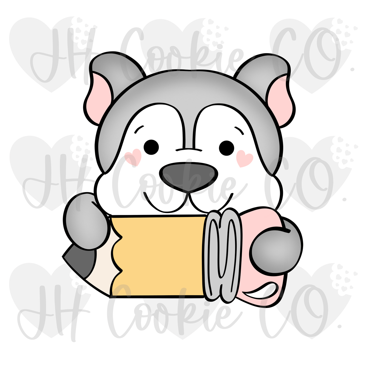 Husky Pencil Plaque (2022) - Cookie Cutter