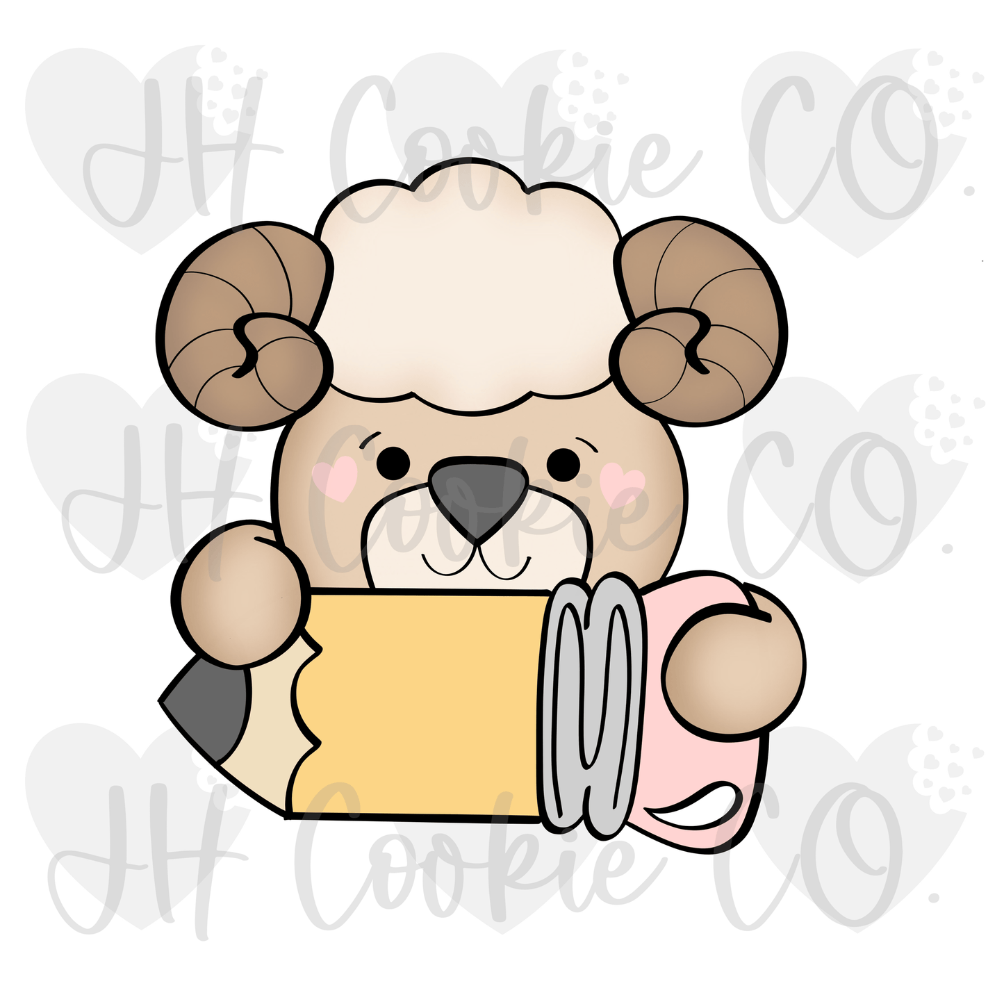 Ram Pencil Plaque (2022) - Cookie Cutter