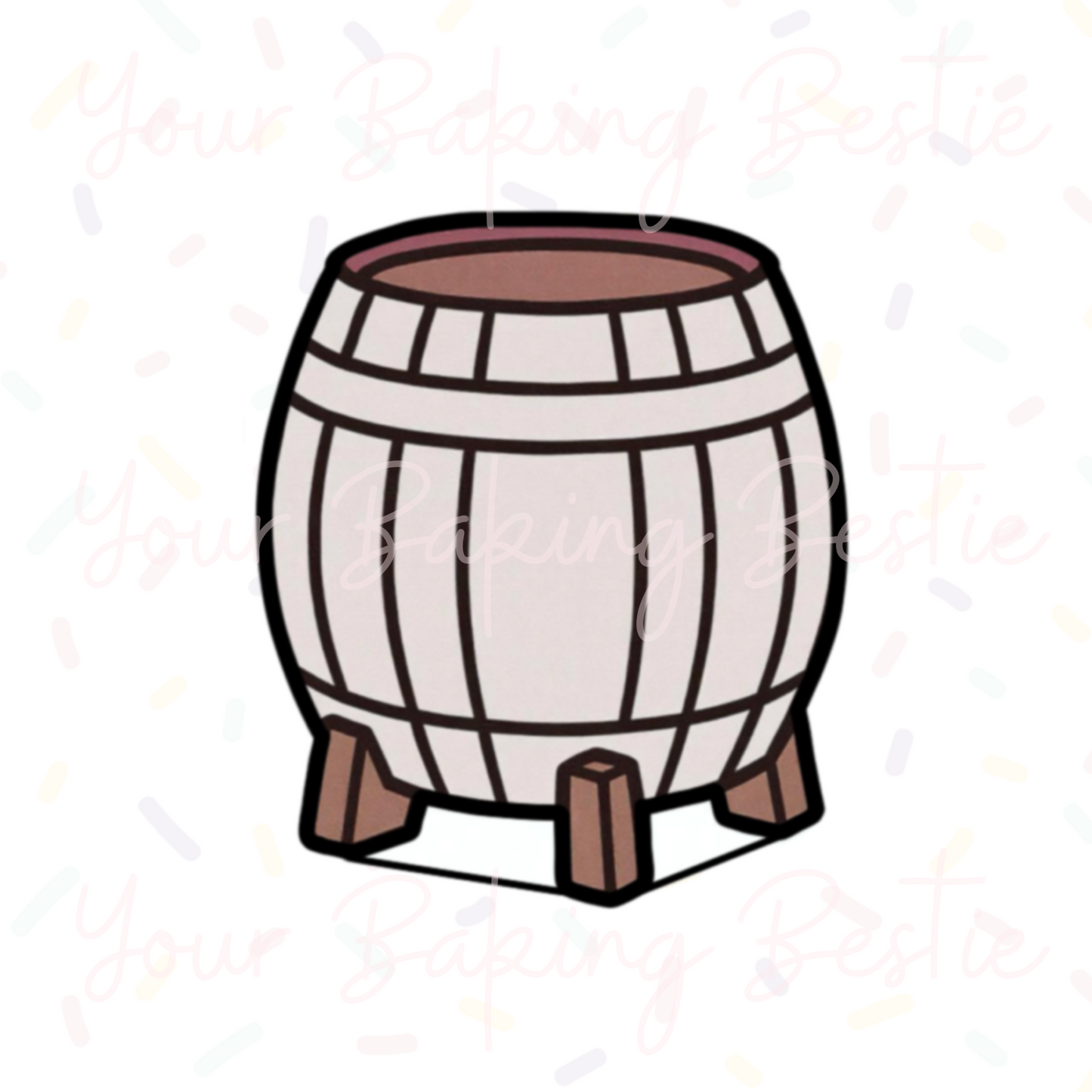 YBB - Wine Barrel - Cookie Cutter