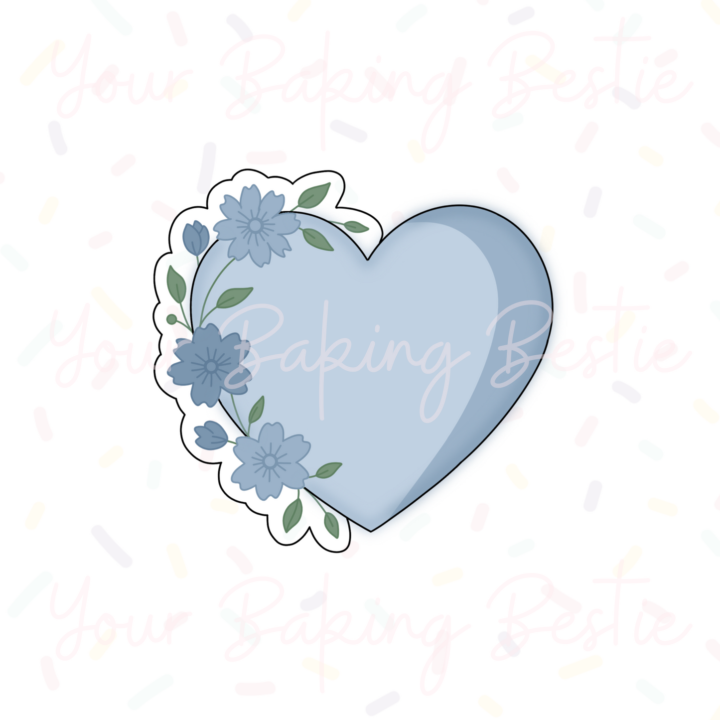 YBB - Floral Heart - Cookie Cutter