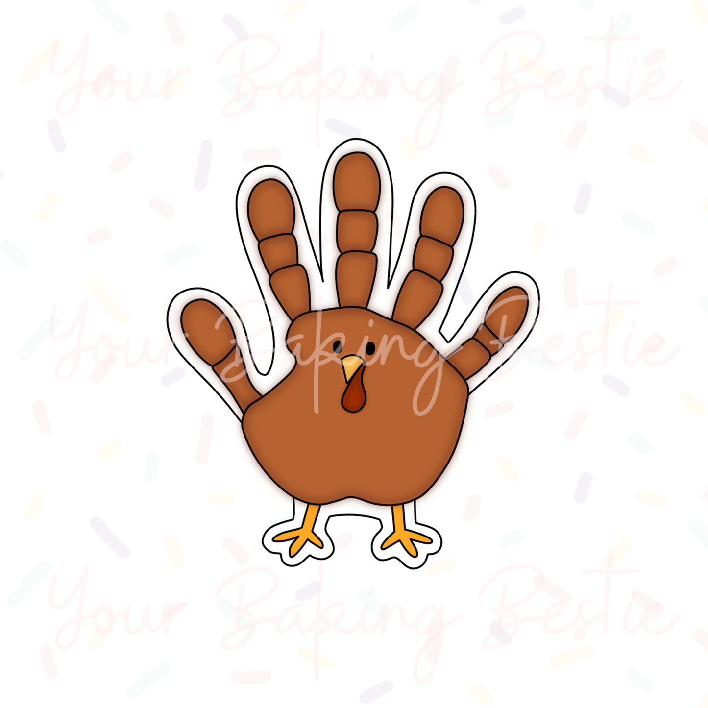 YBB - Hand Turkey - Cookie Cutter