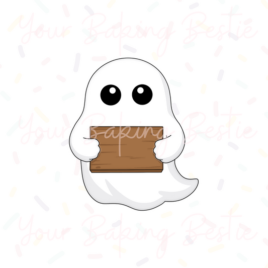 YBB - Sign Ghost - Cookie Cutter