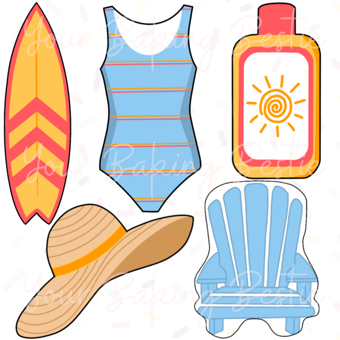YBB - Summer Vacation Bundle (5 cutters) - Cookie Cutter
