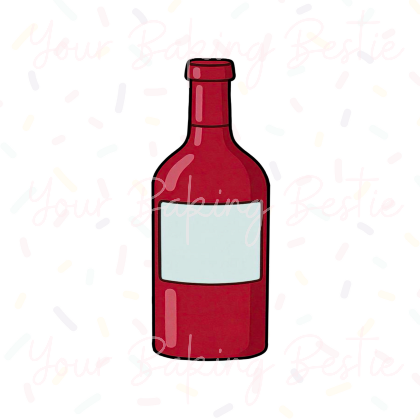 YBB - Wine Bottle - Cookie Cutter