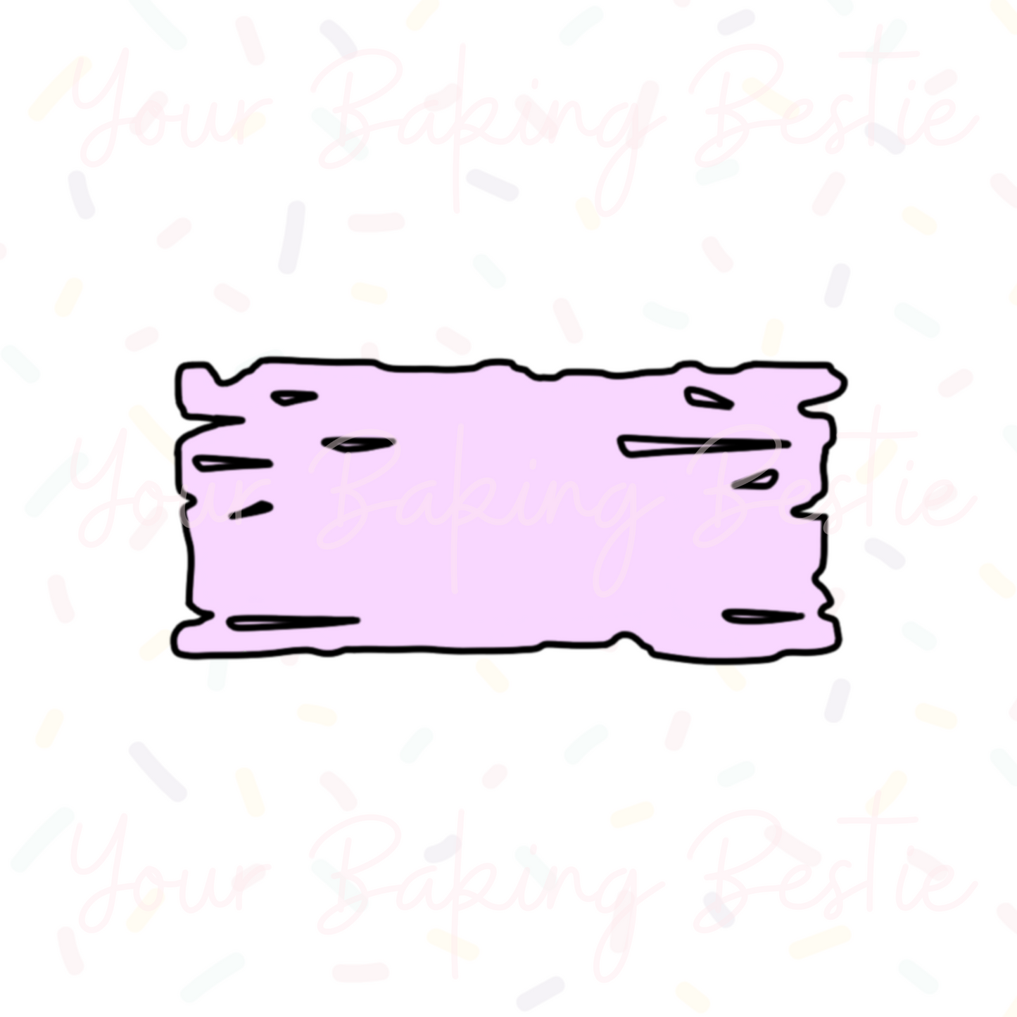 YBB - Rectangle Wood Plaque - Cookie Cutter