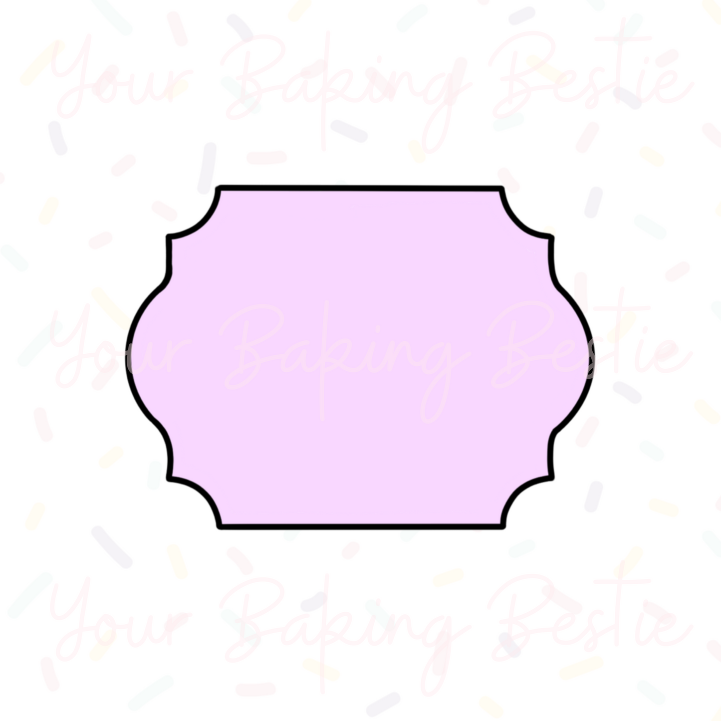 YBB - Simple Plaque D - Cookie Cutter