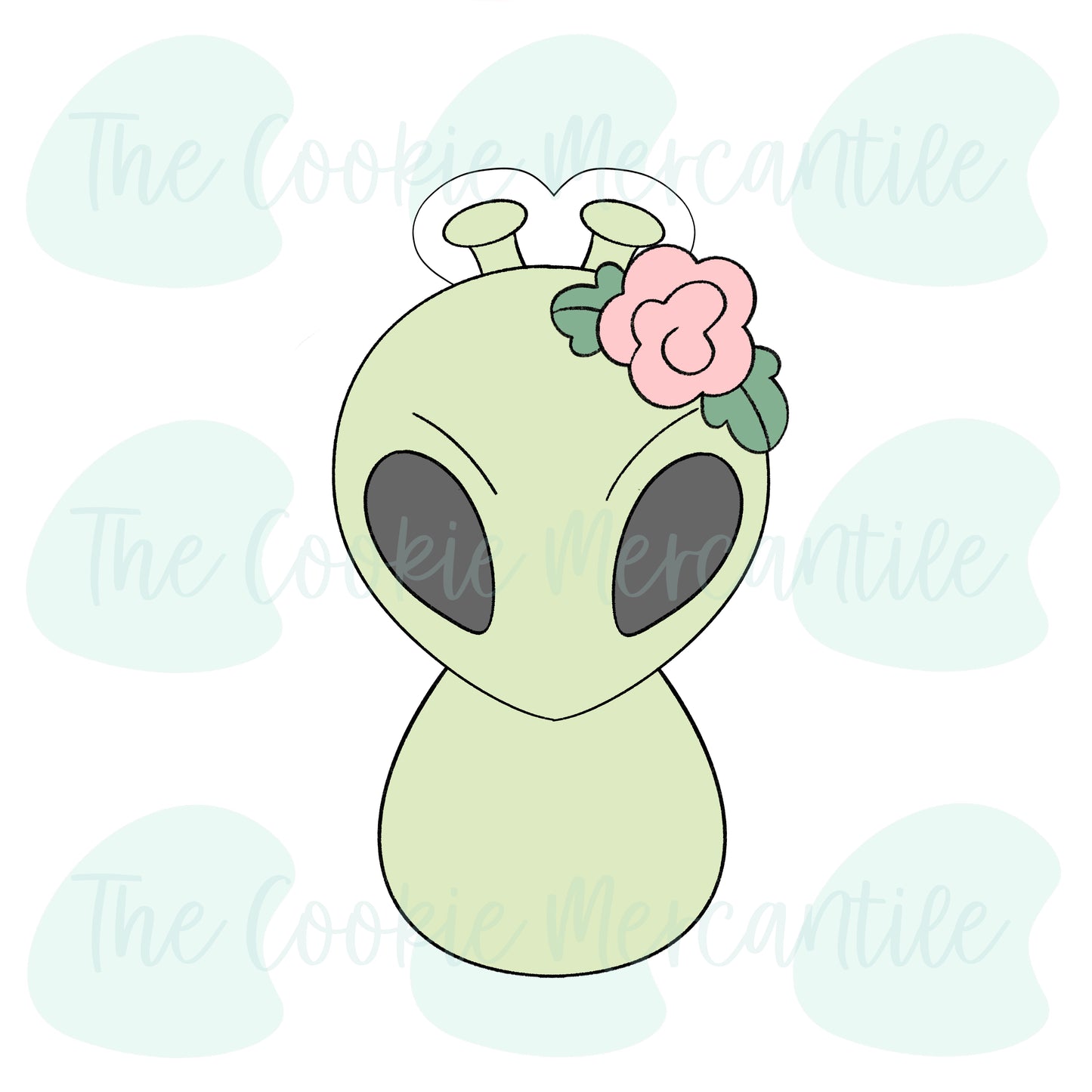 Floral Alien Cutie - Cookie Cutter