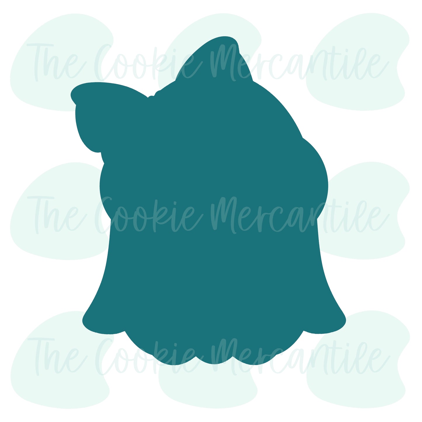 Girly Nerdy Ghost Holding Pumpkin - Cookie Cutter