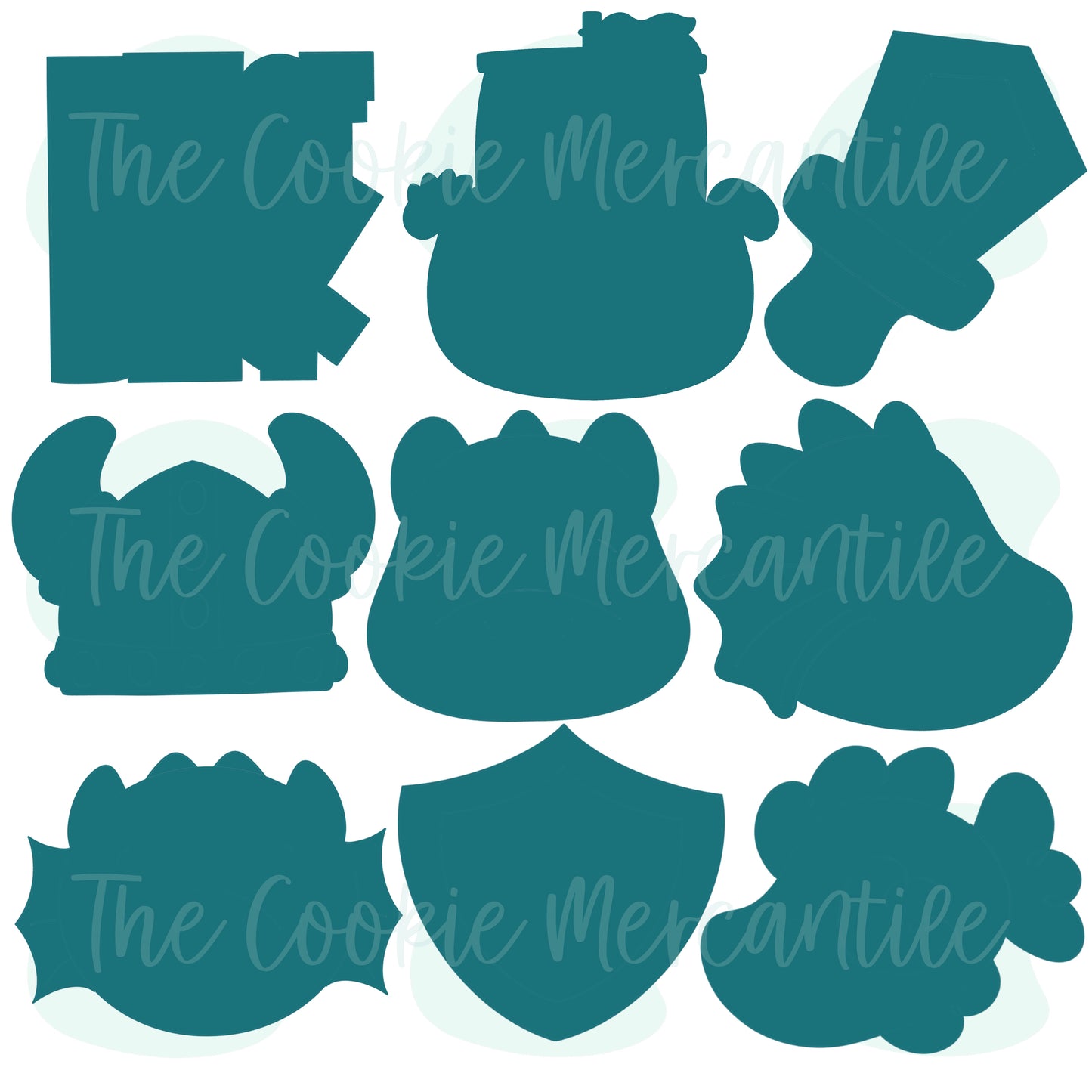 Dragon/Viking 9 Piece Set - Cookie Cutters