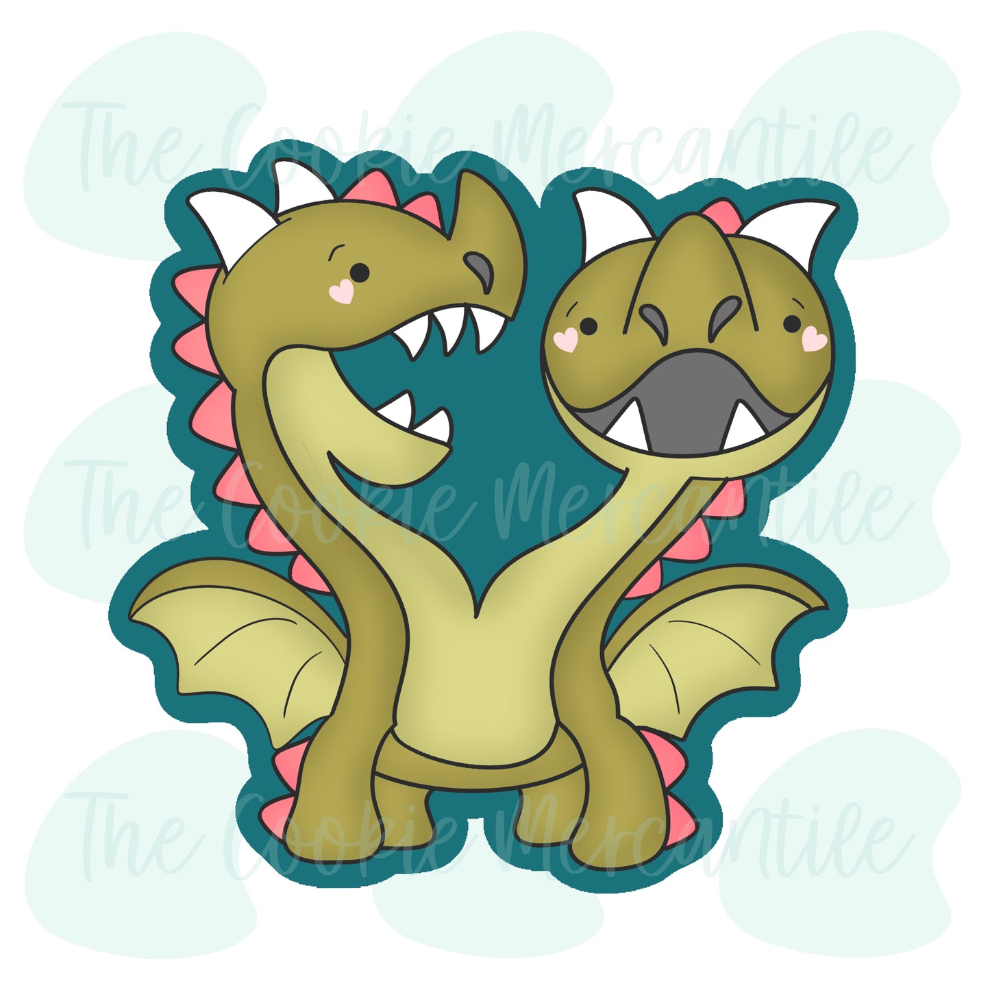 Two Headed Dragon - Cookie Cutter