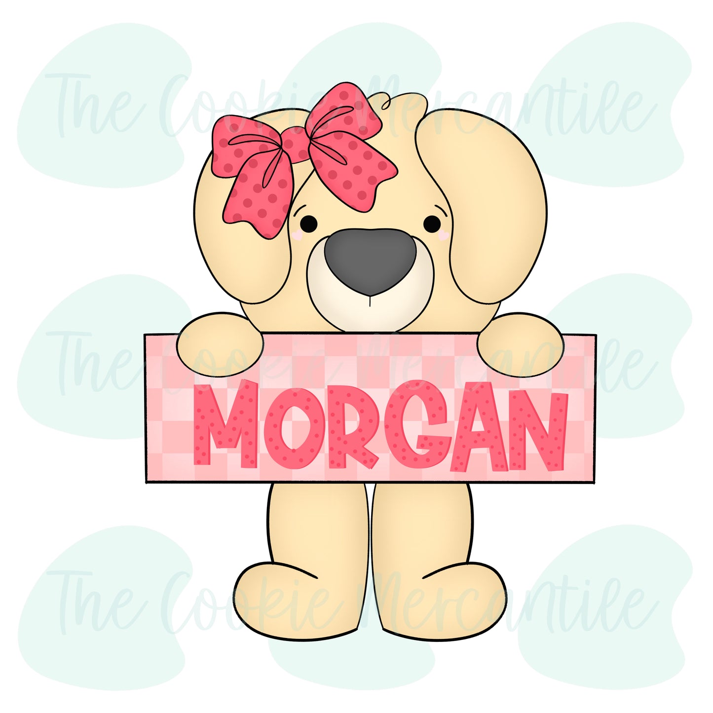 Girly Puppy Plaque 2025 - Cookie Cutter