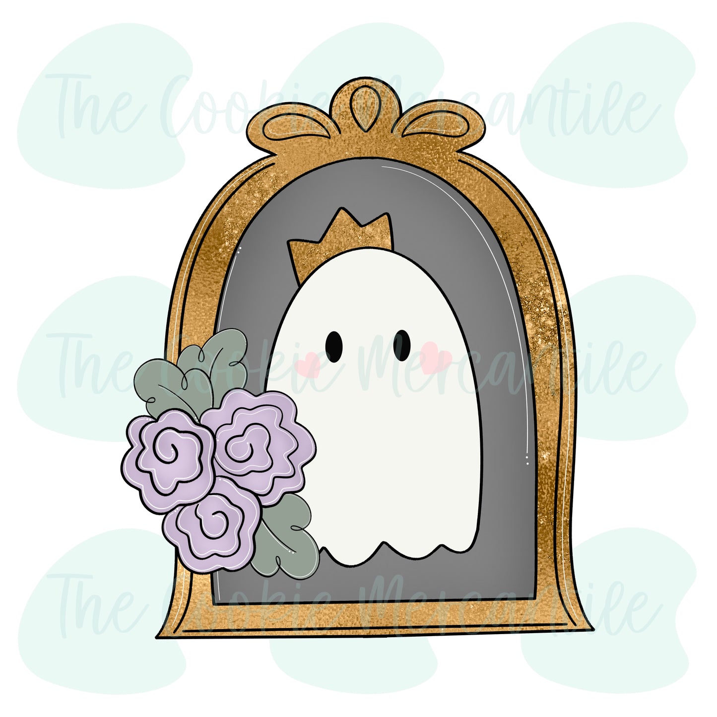 Floral Haunted Frame - Cookie Cutter