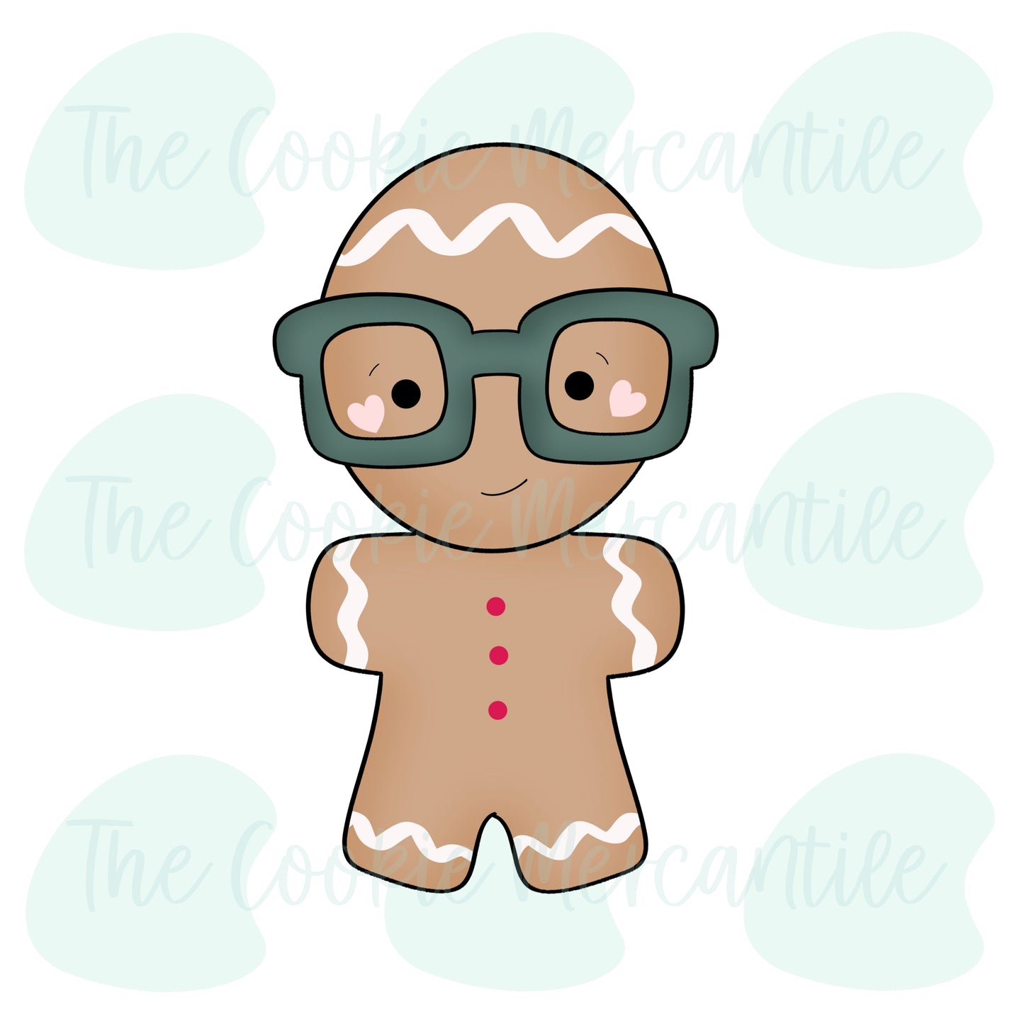 Nerdy Gingerbread Stick - Cookie Cutter