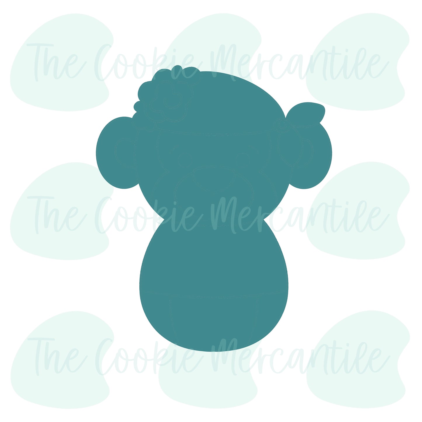 Floral Pirate Monkey Cutie - Cookie Cutter