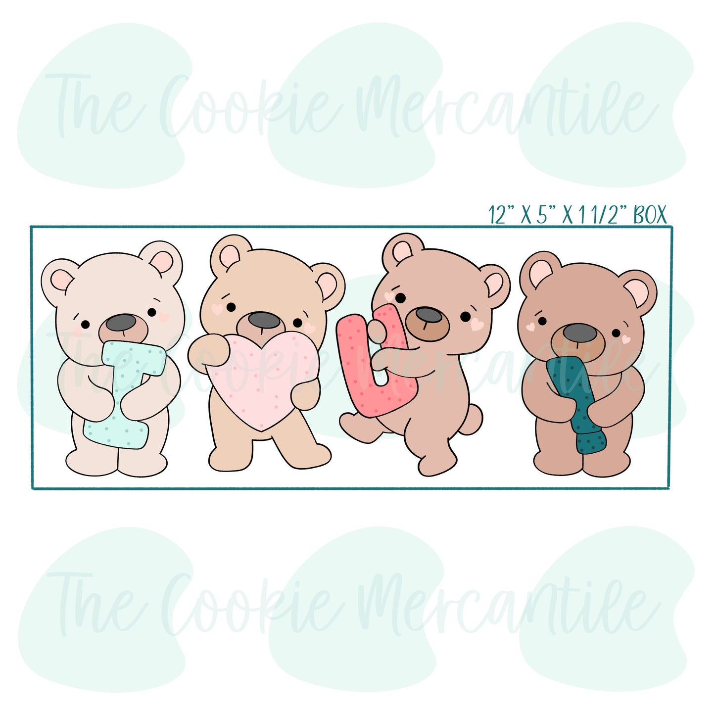 I Love You Bear Stick Set - Cookie Cutter