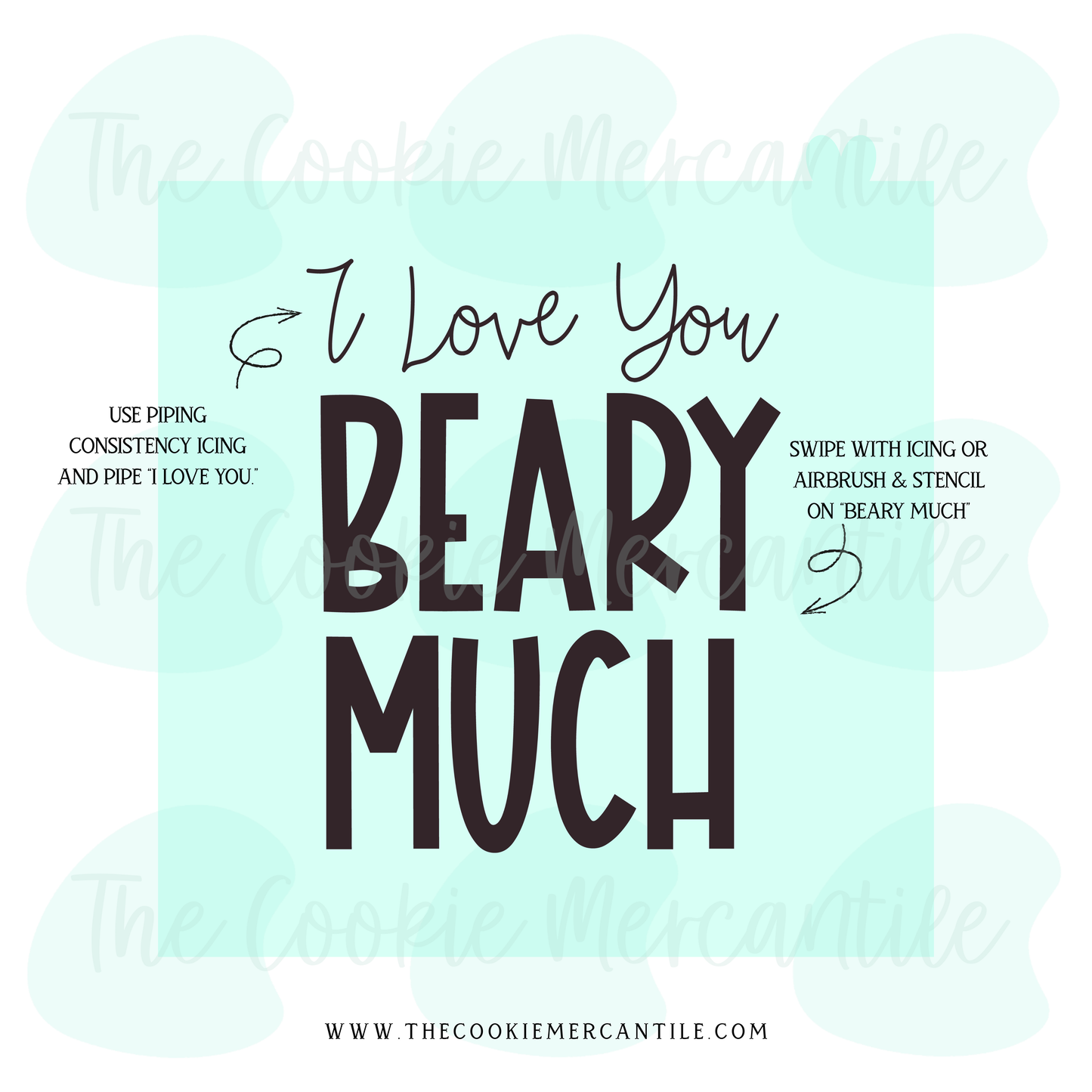 I Love You BEARY MUCH 2026- STENCIL