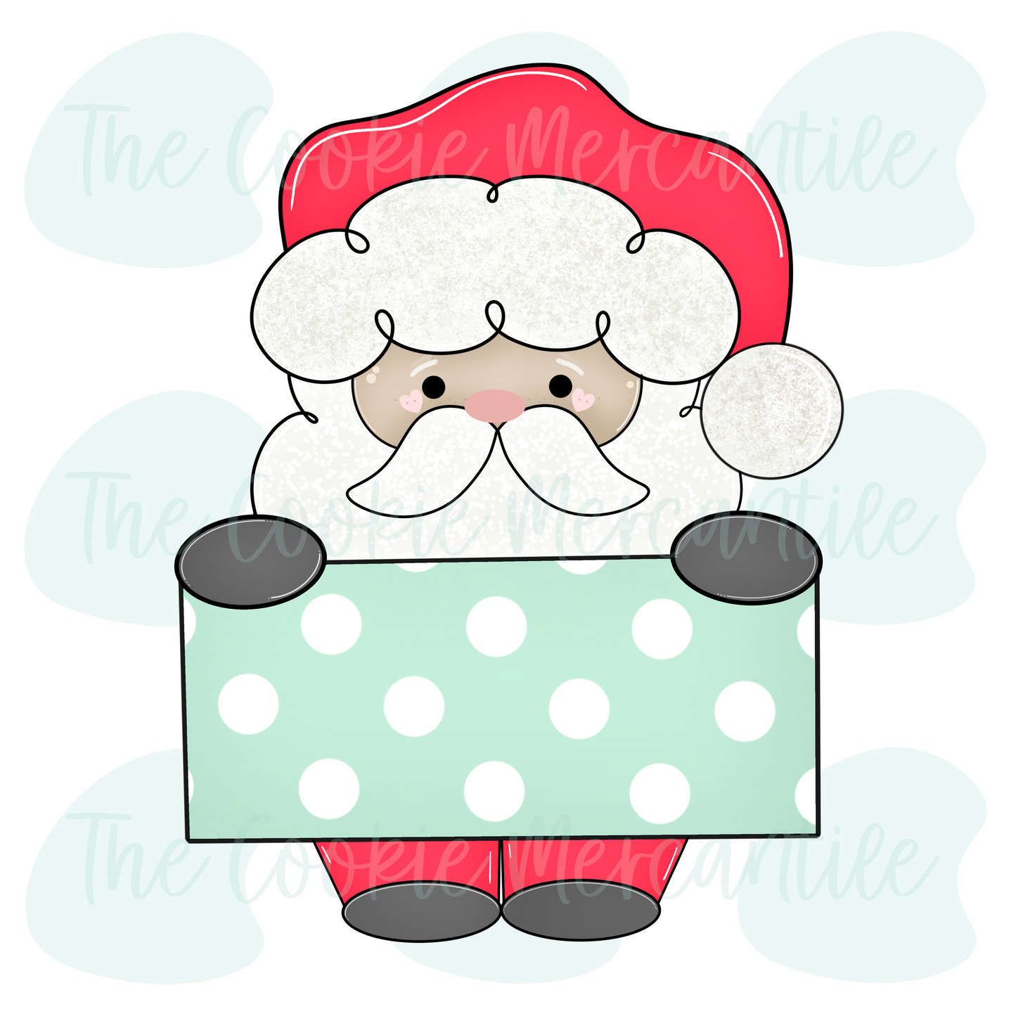 Santa Plaque W/Feet 2025 - Cookie Cutter